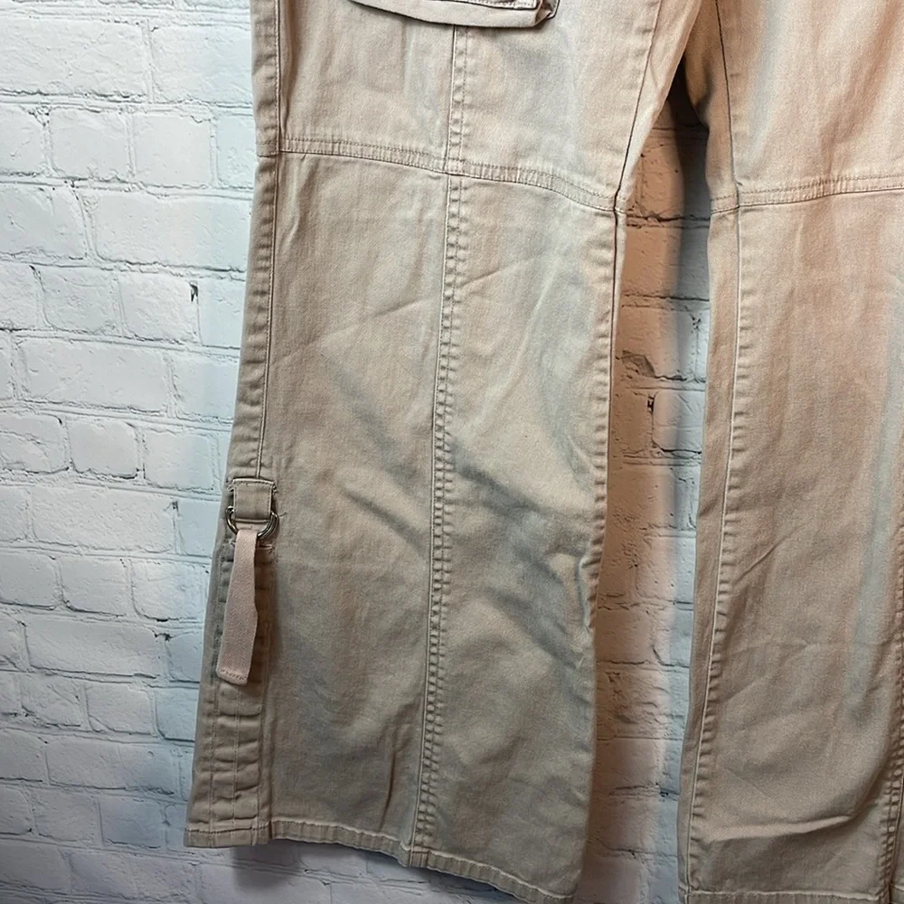 Y2K REWIND Tan Cargo Wide Leg Pants size 13
